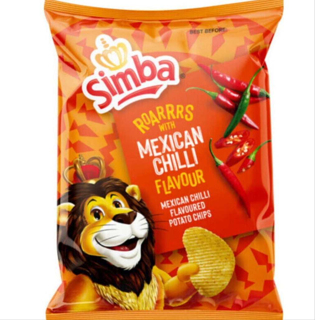 Simba Mexican Chilli Chips 120g (BB 29/05/25)