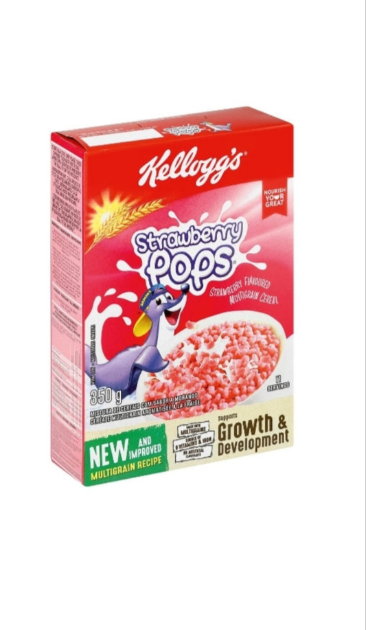 Kellogs Strawberry Pops 350g (BB 16/07/25)