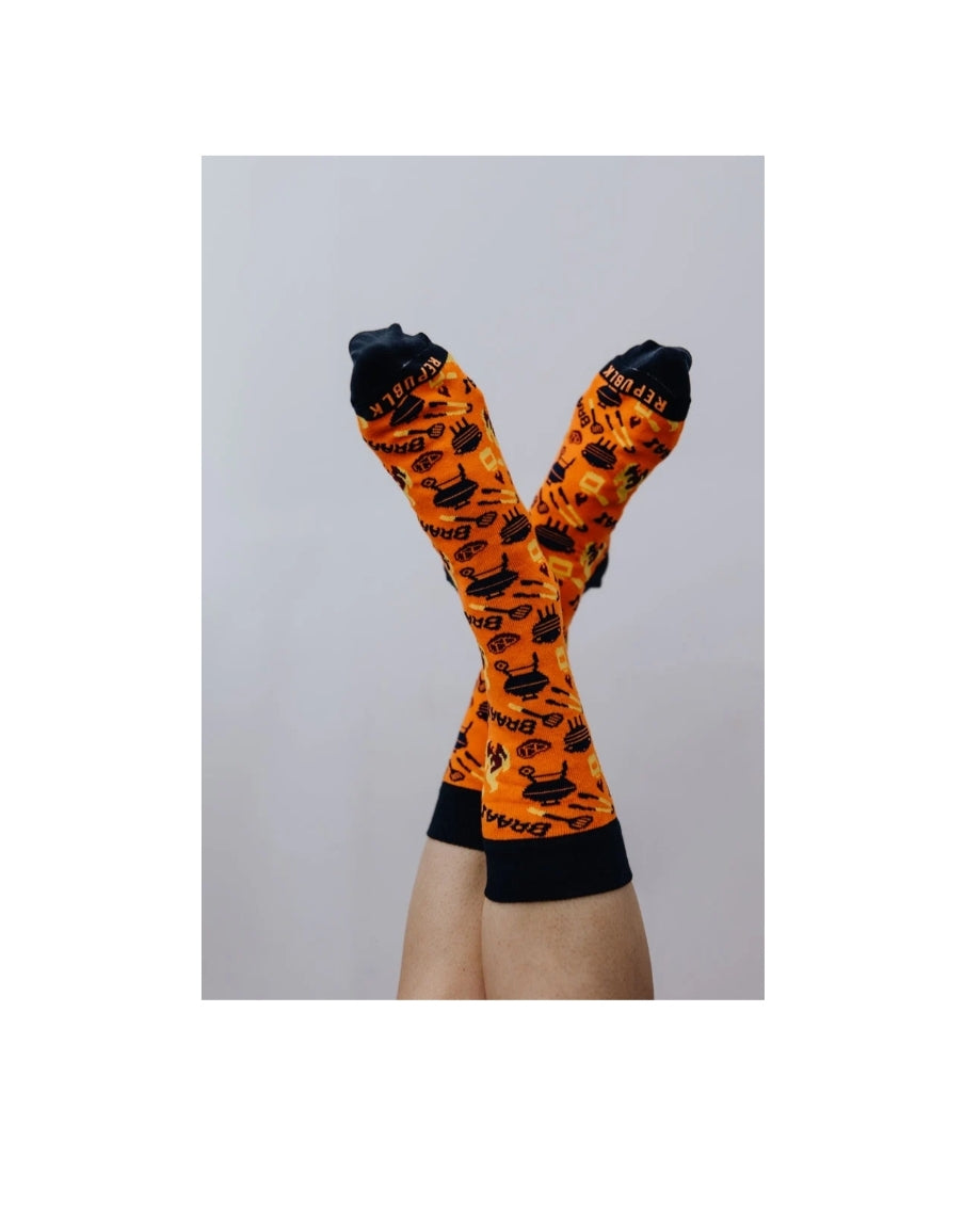 Funky Socks - Braai - Orange